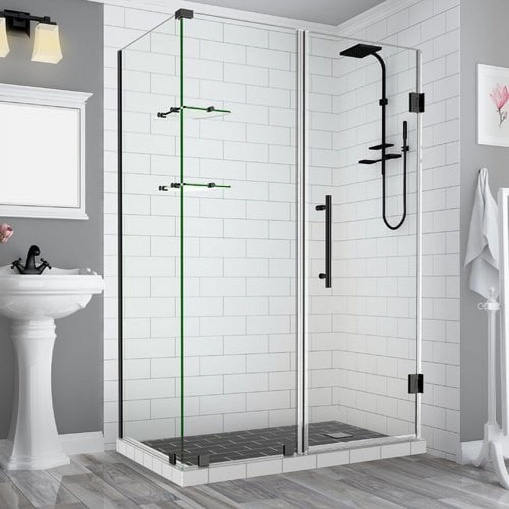 Bromley GS Frameless Corner Hinged Shower Enclosure - Oil Rubbed Bronze - 72 x 53 x 30.38 in.
