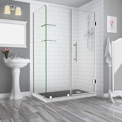 Bromley GS Frameless Corner Hinged Shower Enclosure - Chrome