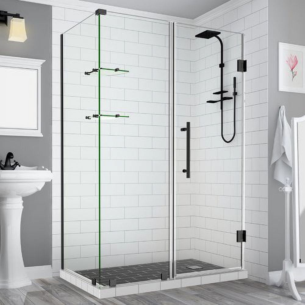 Bromley GS Frameless Corner Hinged Shower Enclosure - Oil Rubbed Bronze - 72 x 55 x 36.38 in.