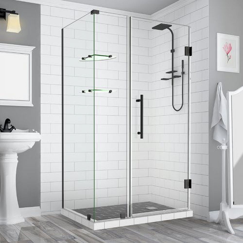 Bromley GS Frameless Corner Hinged Shower Enclosure - Oil Rubbed Bronze - 72 x 56 x 38.38 in.