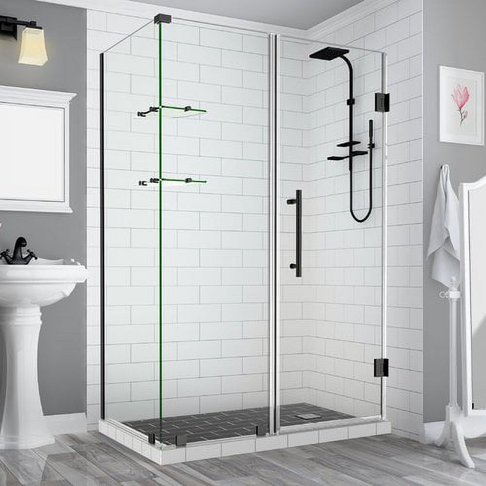 Bromley GS Frameless Corner Hinged Shower Enclosure - Oil Rubbed Bronze - 72 x 57 x 34.38 in.