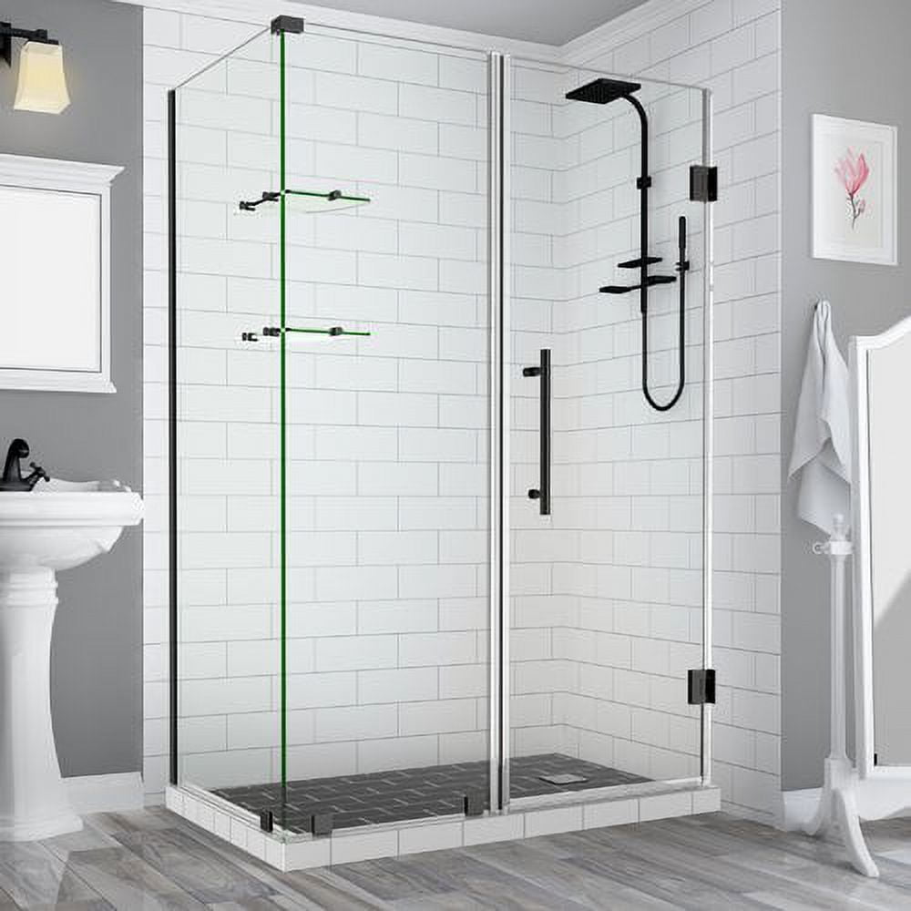 BromleyGS Frameless Corner Hinged Shower Enclosure - Oil Rubbed Bronze