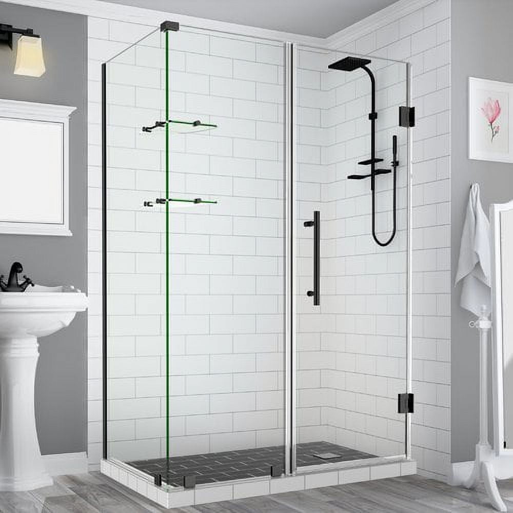 BromleyGS Frameless Corner Hinged Shower Enclosure - Oil Rubbed Bronze