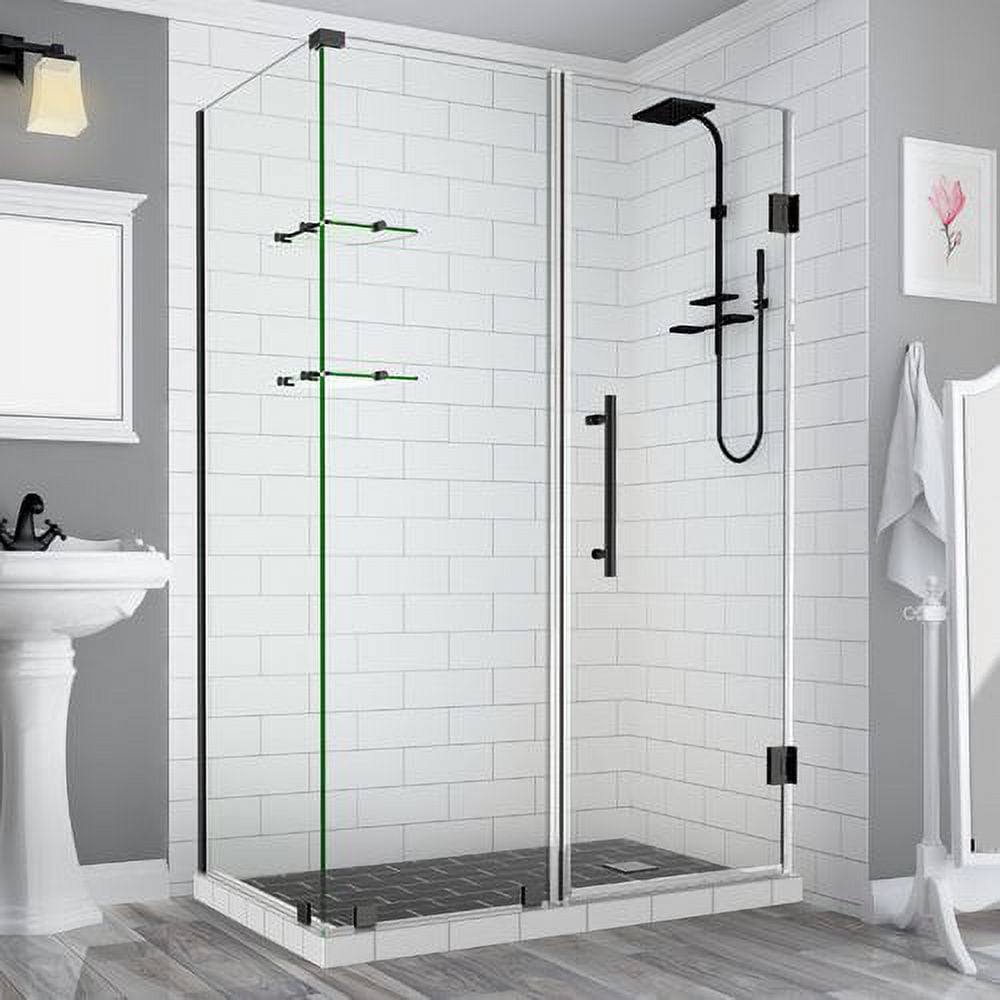 BromleyGS Frameless Corner Hinged Shower Enclosure - Oil Rubbed Bronze