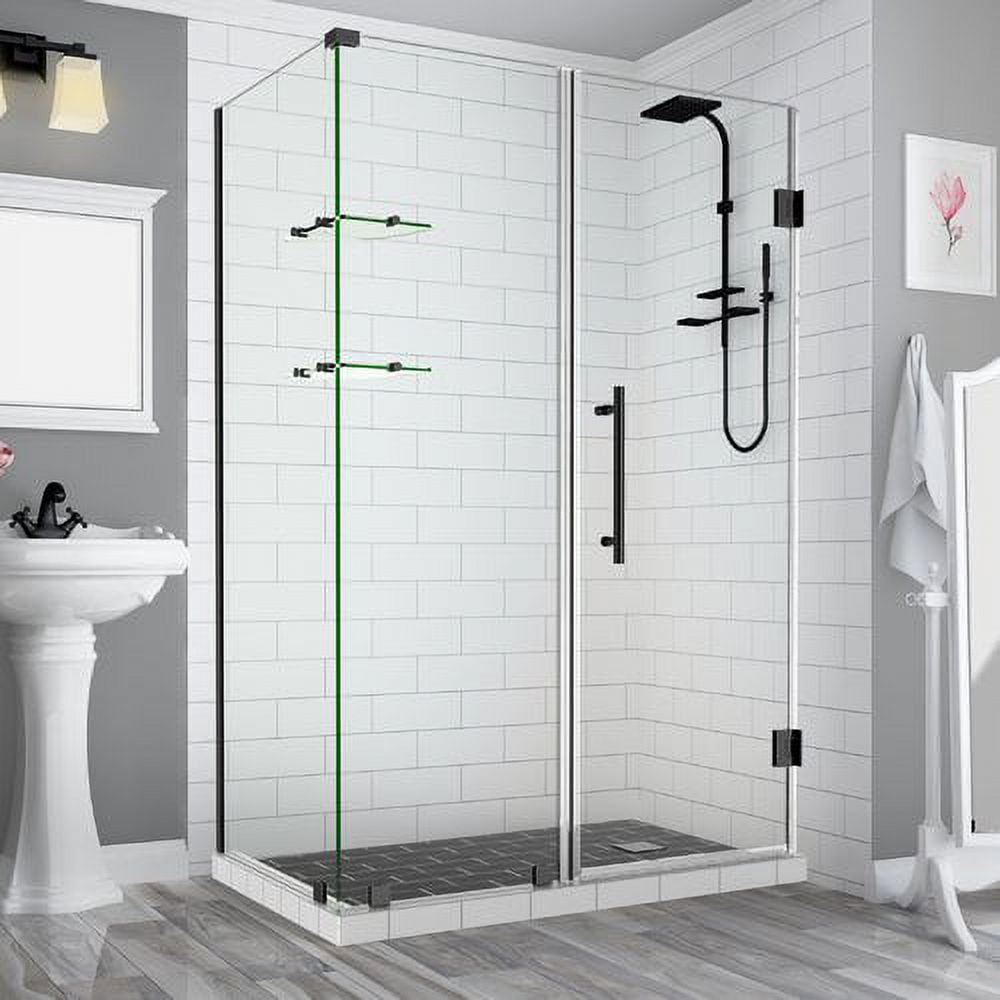 BromleyGS Frameless Corner Hinged Shower Enclosure - Oil Rubbed Bronze