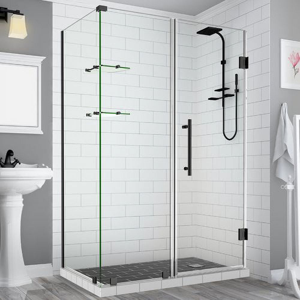 BromleyGS Frameless Corner Hinged Shower Enclosure - Oil Rubbed Bronze