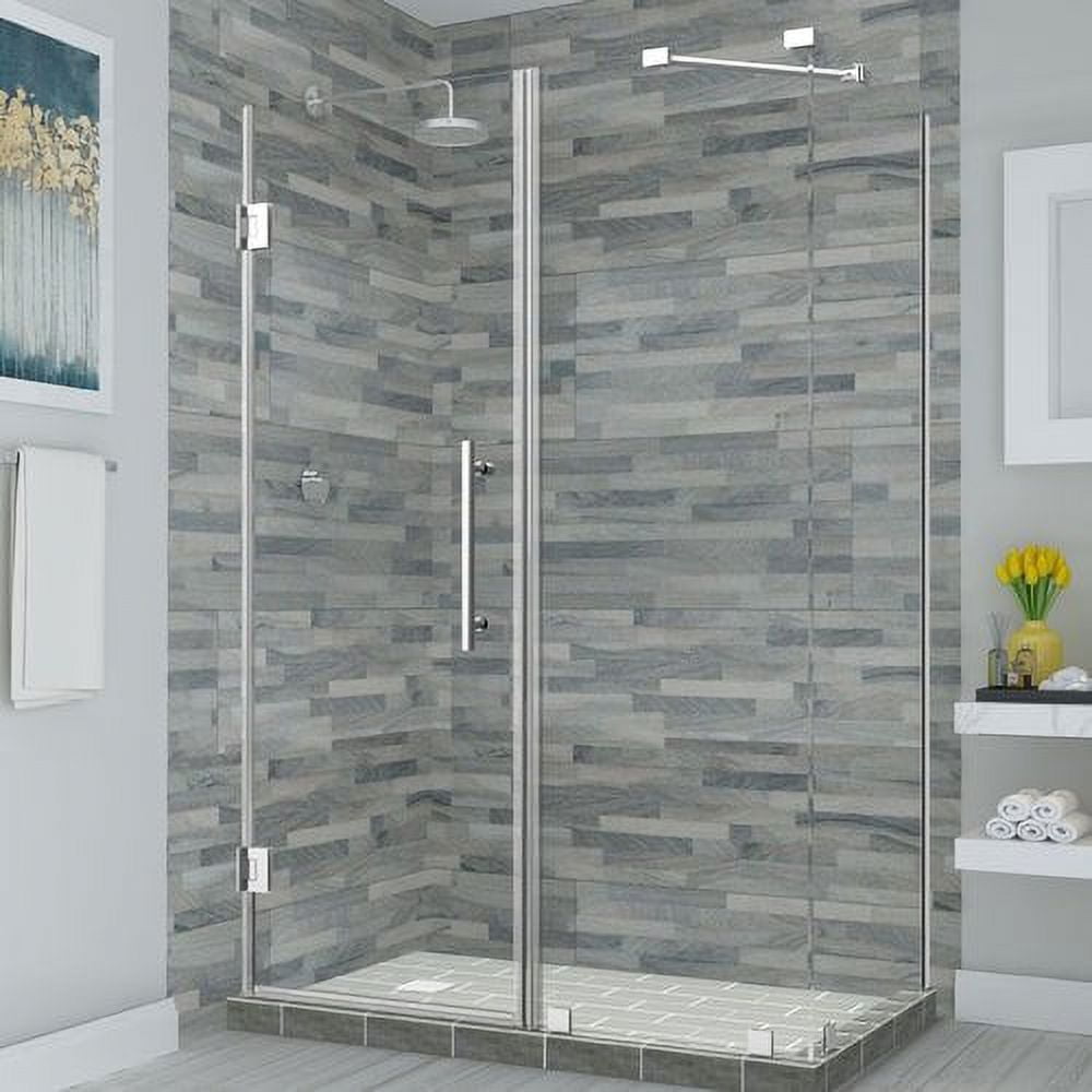 Bromley Frameless Corner Hinged Shower Enclosure - Chrome - 72 x 71.25-72.25 x 34.375 in.