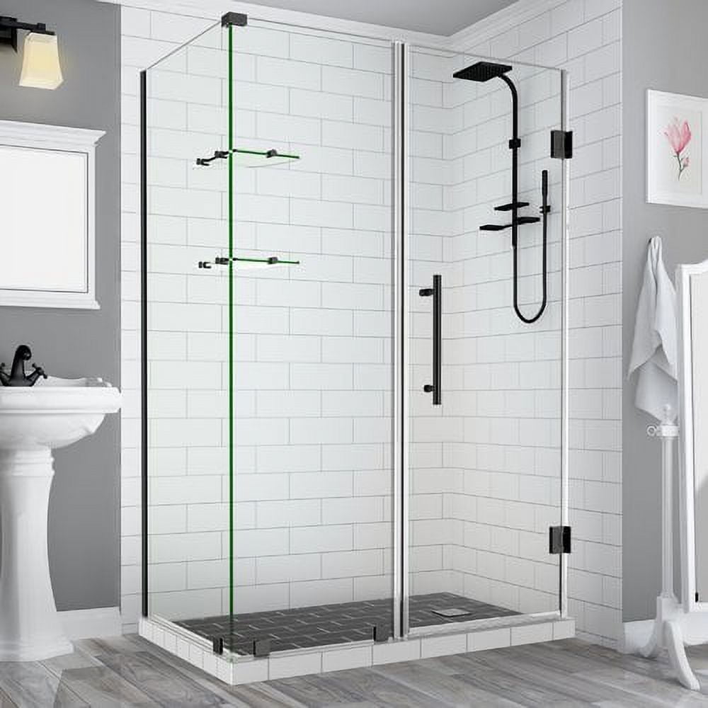 BromleyGS Frameless Corner Hinged Shower Enclosure - Oil Rubbed Bronze