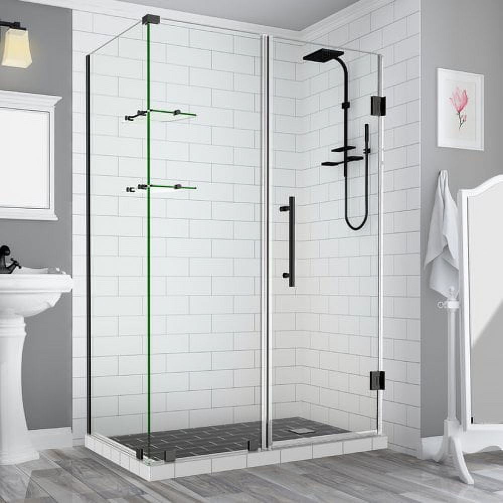 BromleyGS Frameless Corner Hinged Shower Enclosure - Oil Rubbed Bronze