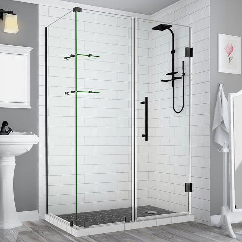 BromleyGS Frameless Corner Hinged Shower Enclosure - Oil Rubbed Bronze