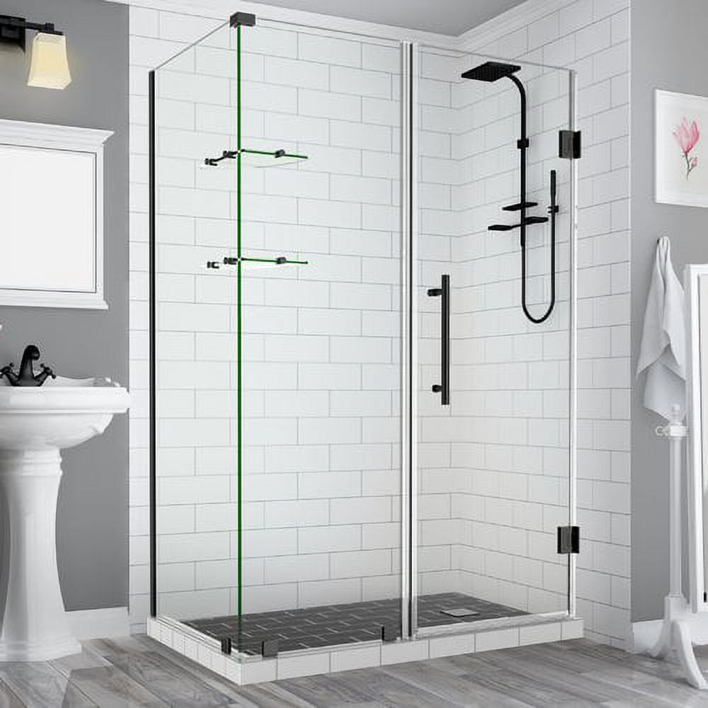BromleyGS Frameless Corner Hinged Shower Enclosure - Oil Rubbed Bronze