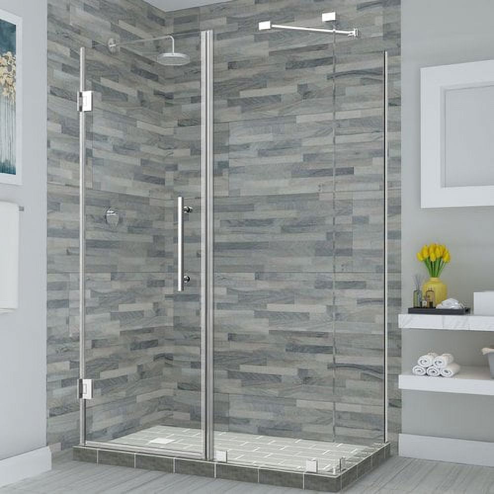 Bromley Frameless Corner Hinged Shower Enclosure in Chrome