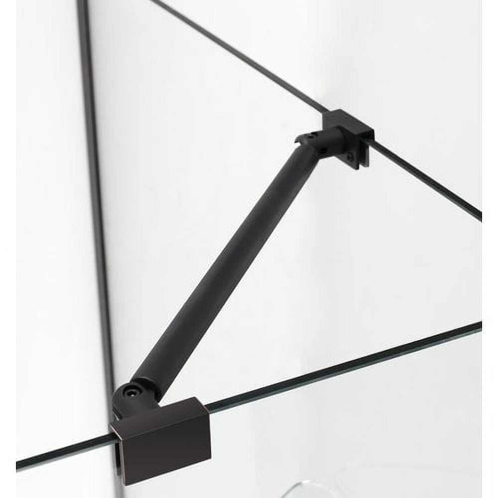 Bromley 32.25-33.25 x 30.375 x 72 in. Frameless Corner Hinged Shower Enclosure in Oil Rubbed Bronze