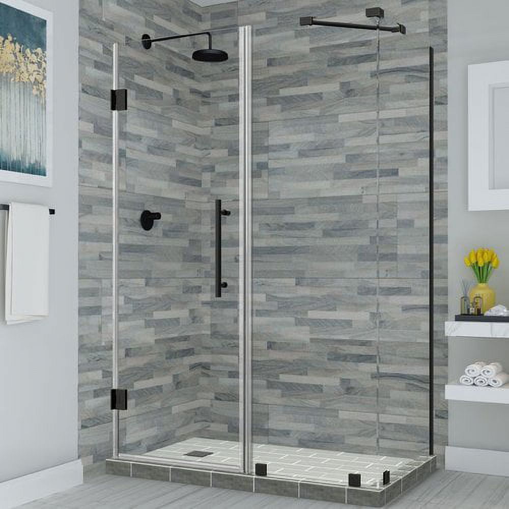 Bromley Frameless Corner Hinged Shower Enclosure in Oil Rubbed Bronze
