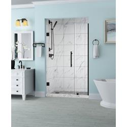 Belmore Frameless Hinged Shower Door in Oil Rubbed Bronze