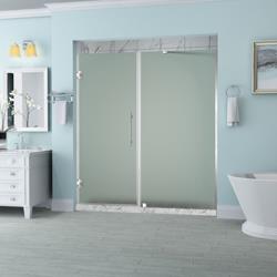 Belmore Frameless Hinged Shower Door - Stainless Steel
