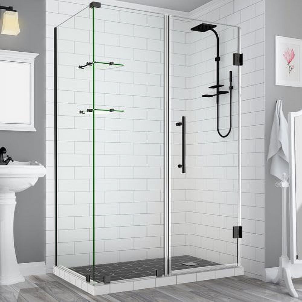 Bromley GS Frameless Corner Hinged Shower Enclosure - Oil Rubbed Bronze - 72 x 63 x 30.38 in.