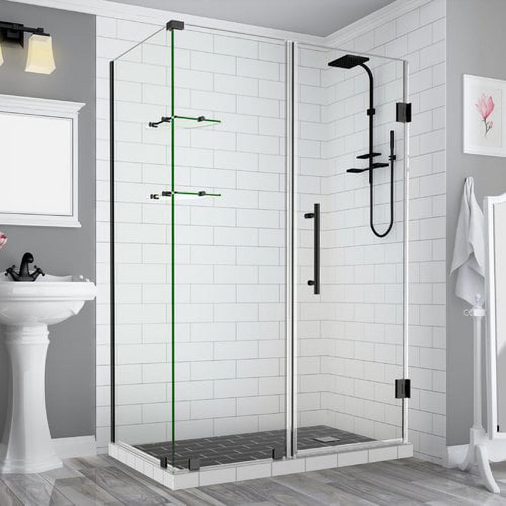Bromley GS Frameless Corner Hinged Shower Enclosure - Oil Rubbed Bronze - 72 x 63 x 38.38 in.