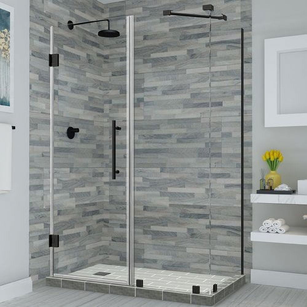 72 x 66 x 30.38 in. Bromley Frameless Corner Hinged Shower Enclosure, Oil Rubbed Bronze