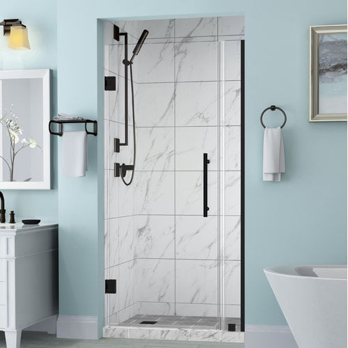 SDR965EZ-ORB-5727-10 72 x 57 x 0.38 in. Belmore Frameless Hinged Shower Door, Oil Rubbed Bronze -  Aston