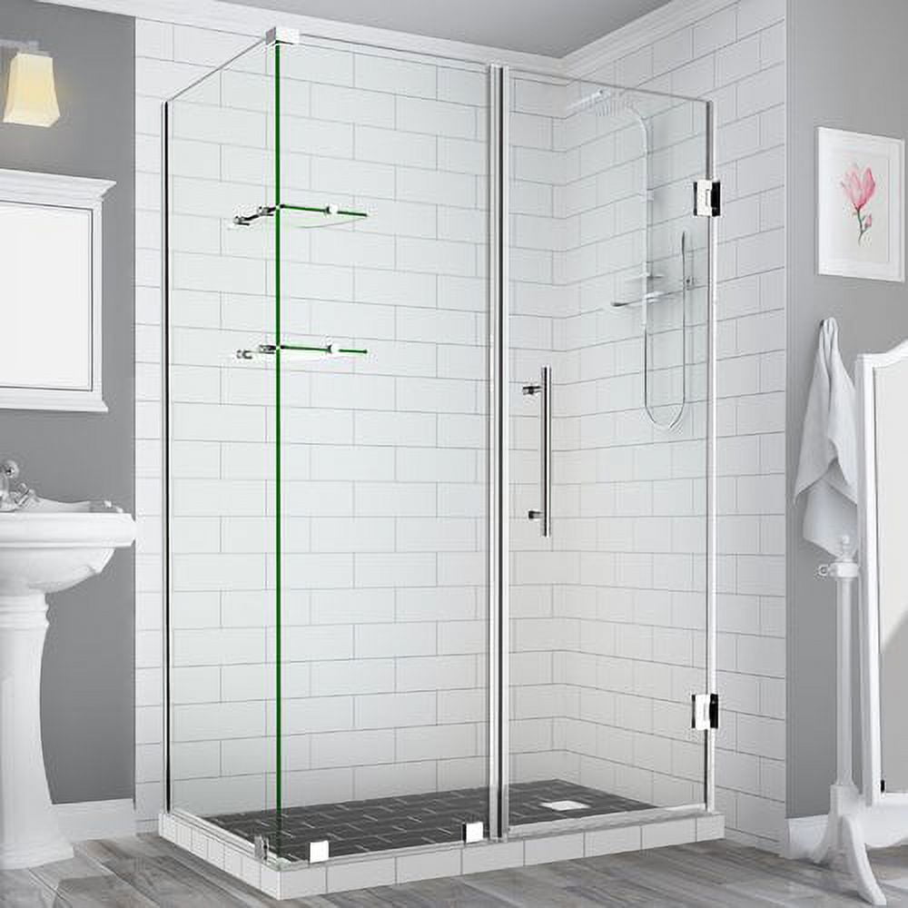 Bromley GS Frameless Corner Hinged Shower Enclosure - Chrome