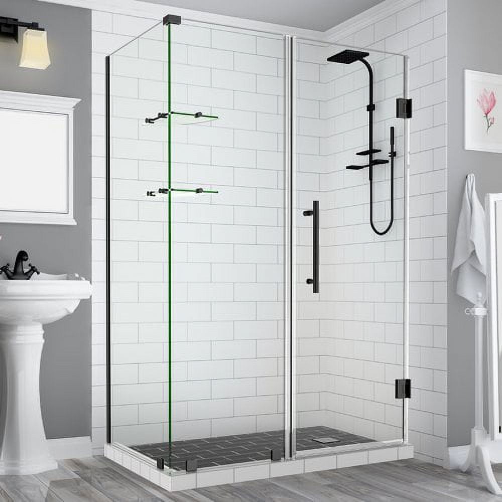 Bromley GS Frameless Corner Hinged Shower Enclosure - Oil Rubbed Bronze - 72 x 66 x 34.38 in.