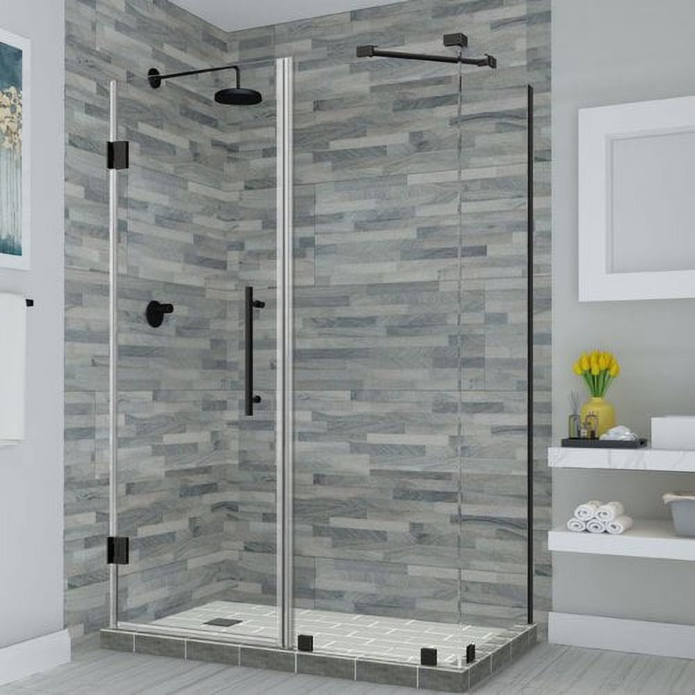 Bromley Frameless Corner Hinged Shower Enclosure - Oil Rubbed Bronze