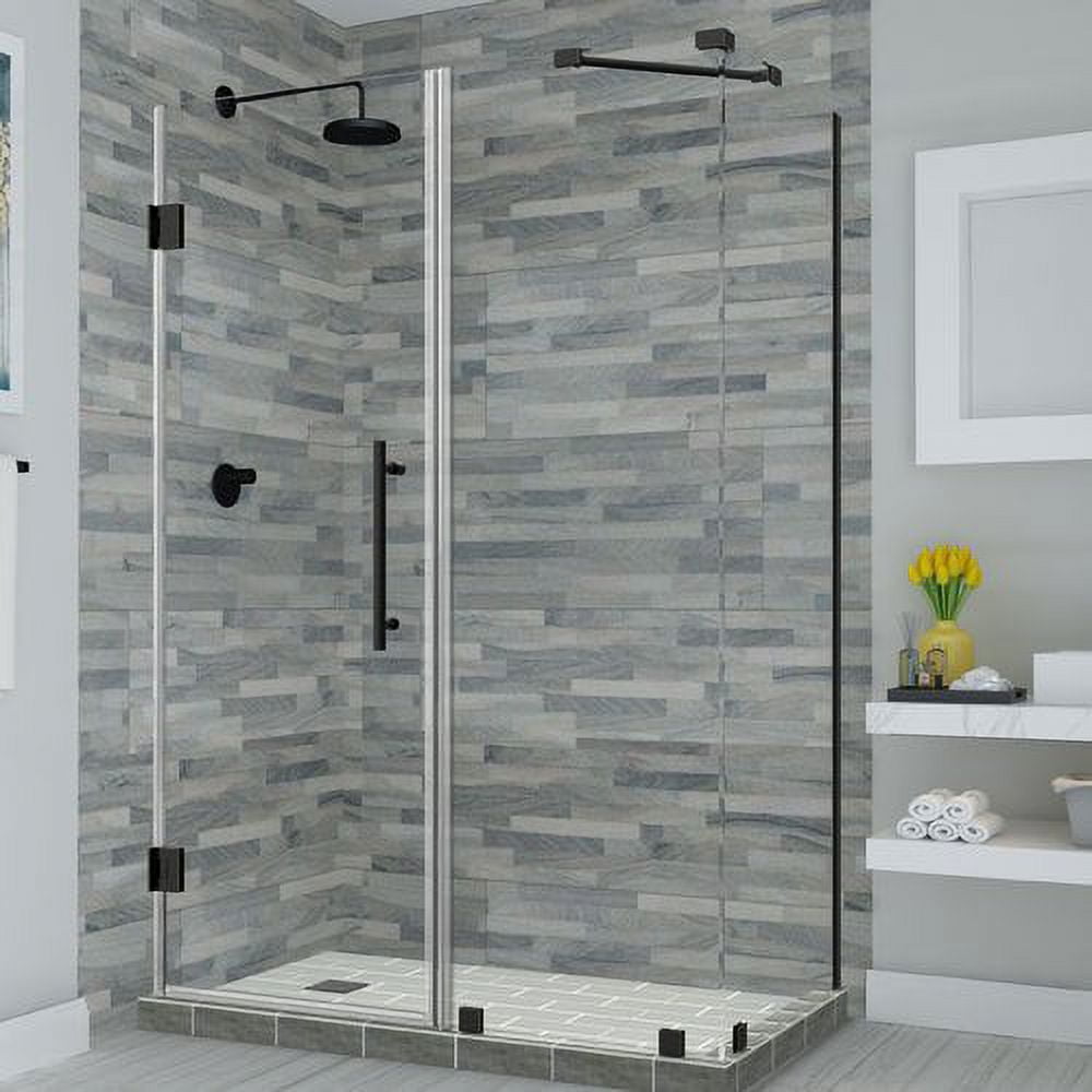 SEN967EZ-ORB-683030-10 72 x 68 x 30.38 in. Bromley Frameless Corner Hinged Shower Enclosure, Oil Rubbed Bronze