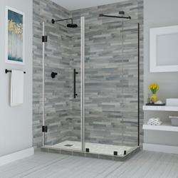 Bromley Frameless Corner Hinged Shower Enclosure - Oil Rubbed Bronze