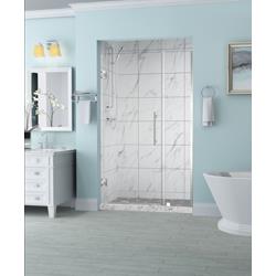 72 x 32 x 0.38 in. Belmore Frameless Hinged Shower Door, Stainless Steel