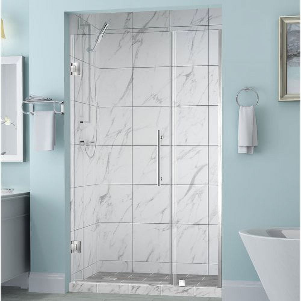 SDR965EZ-SS-4531-10 72 x 45 x 0.38 in. Belmore Frameless Hinged Shower Door, Stainless Steel -  Aston