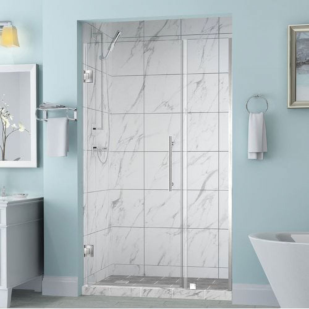 Belmore Frameless Hinged Shower Door - Stainless Steel