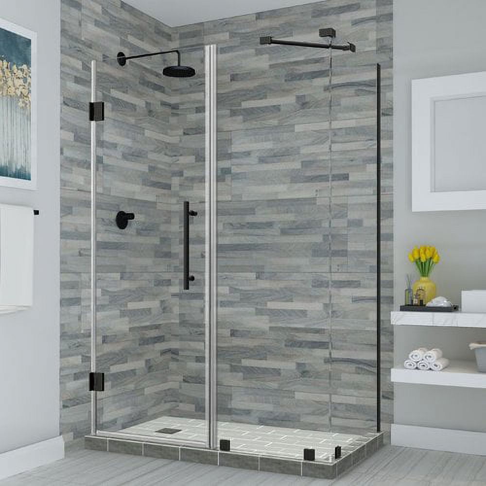72 x 54 x 30.38 in. Bromley Frameless Corner Hinged Shower Enclosure, Oil Rubbed Bronze