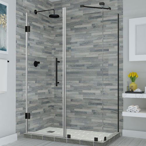 SEN967EZ-ORB-713530-10 72 x 71 x 30.38 in. Bromley Frameless Corner Hinged Shower Enclosure, Oil Rubbed Bronze