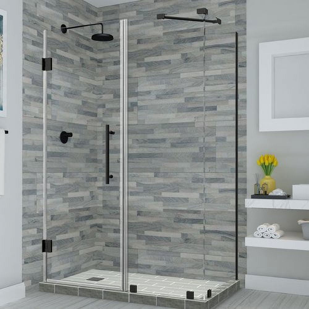 72 x 76 x 30.38 in. Bromley Frameless Corner Hinged Shower Enclosure, Oil Rubbed Bronze