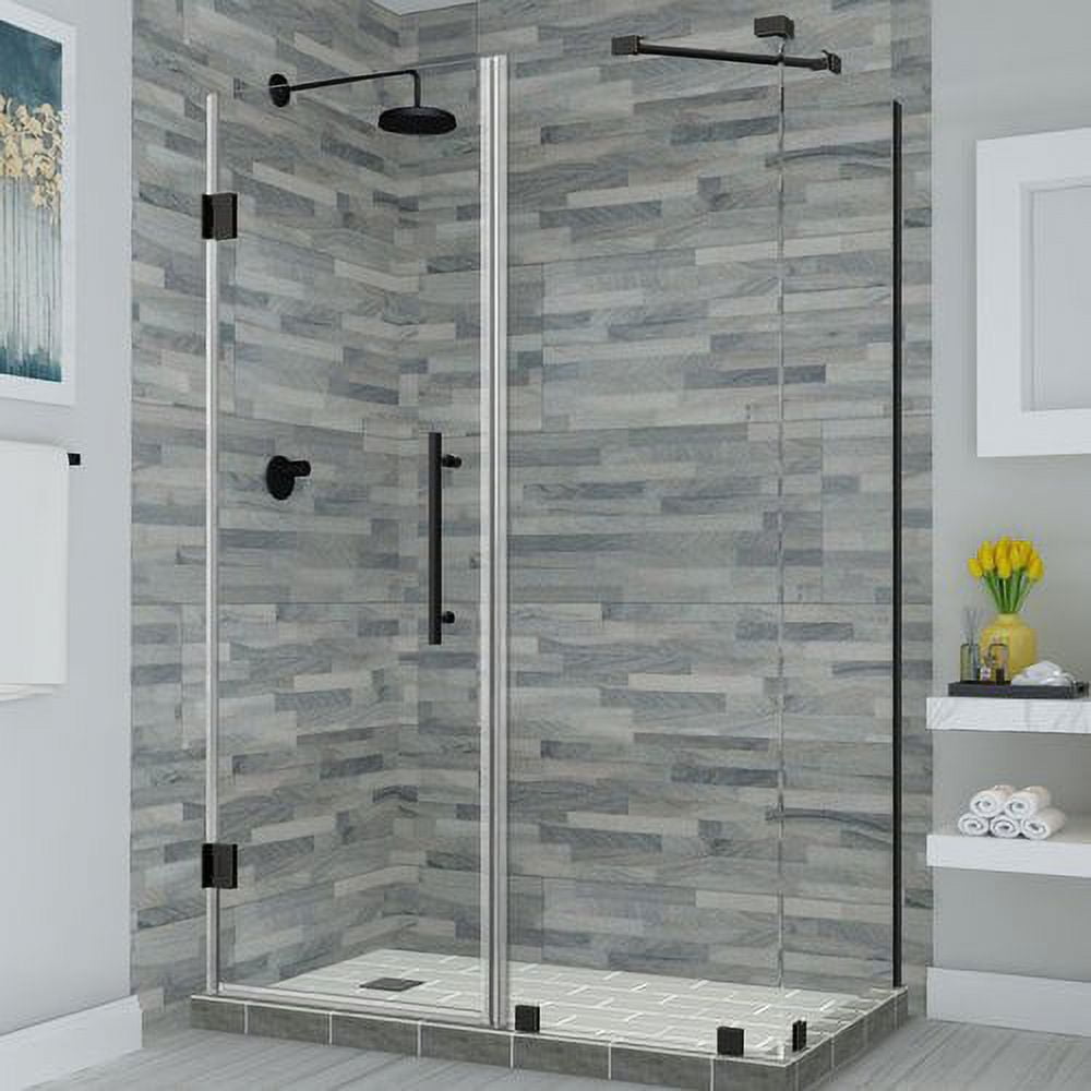 Bromley Frameless Corner Hinged Shower Enclosure - Stainless Steel