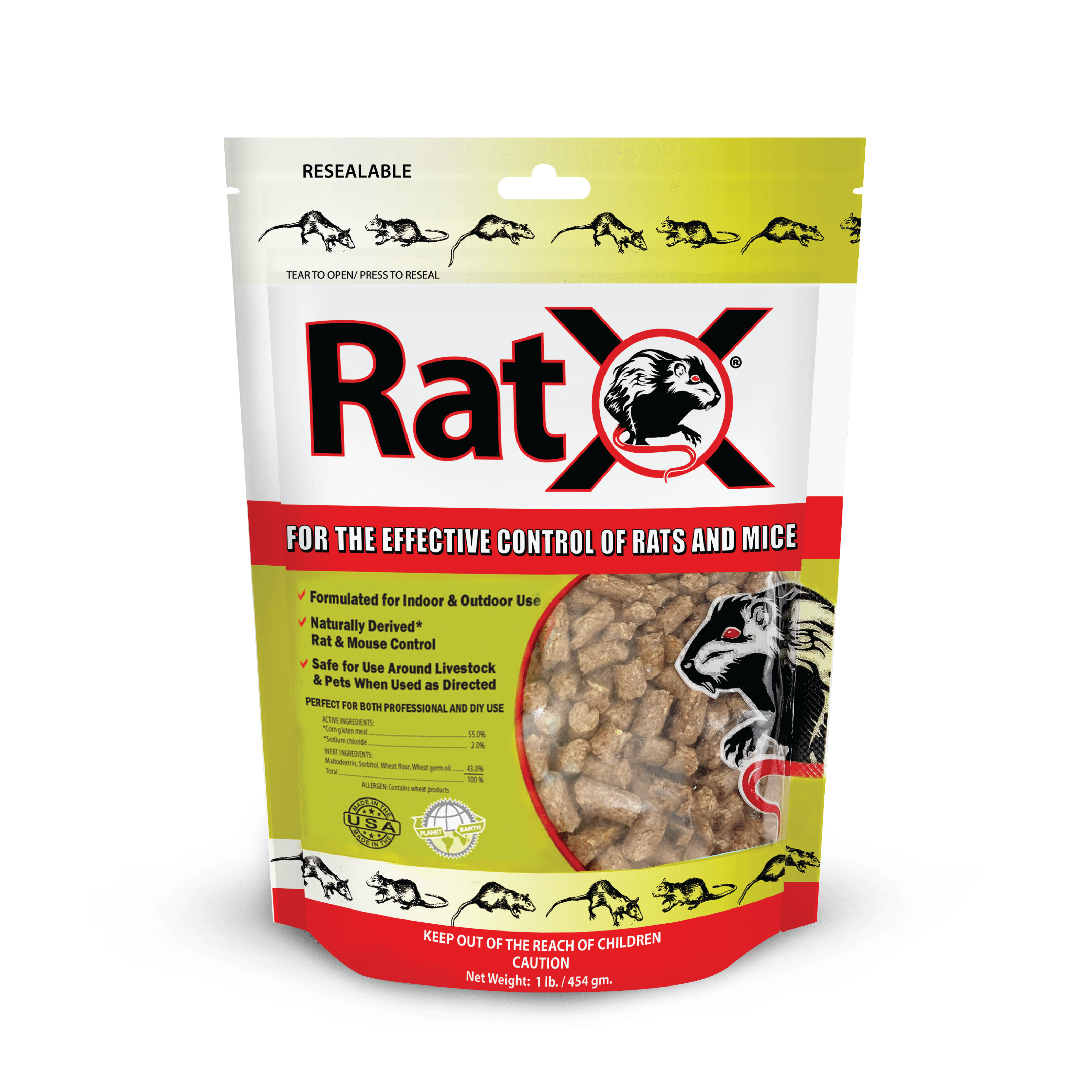 Picture of Ecoclear Product Ratx AX00000 All-Natural Non-Toxic Rat & Mouse Killer Pellets&#44; 1 lbs