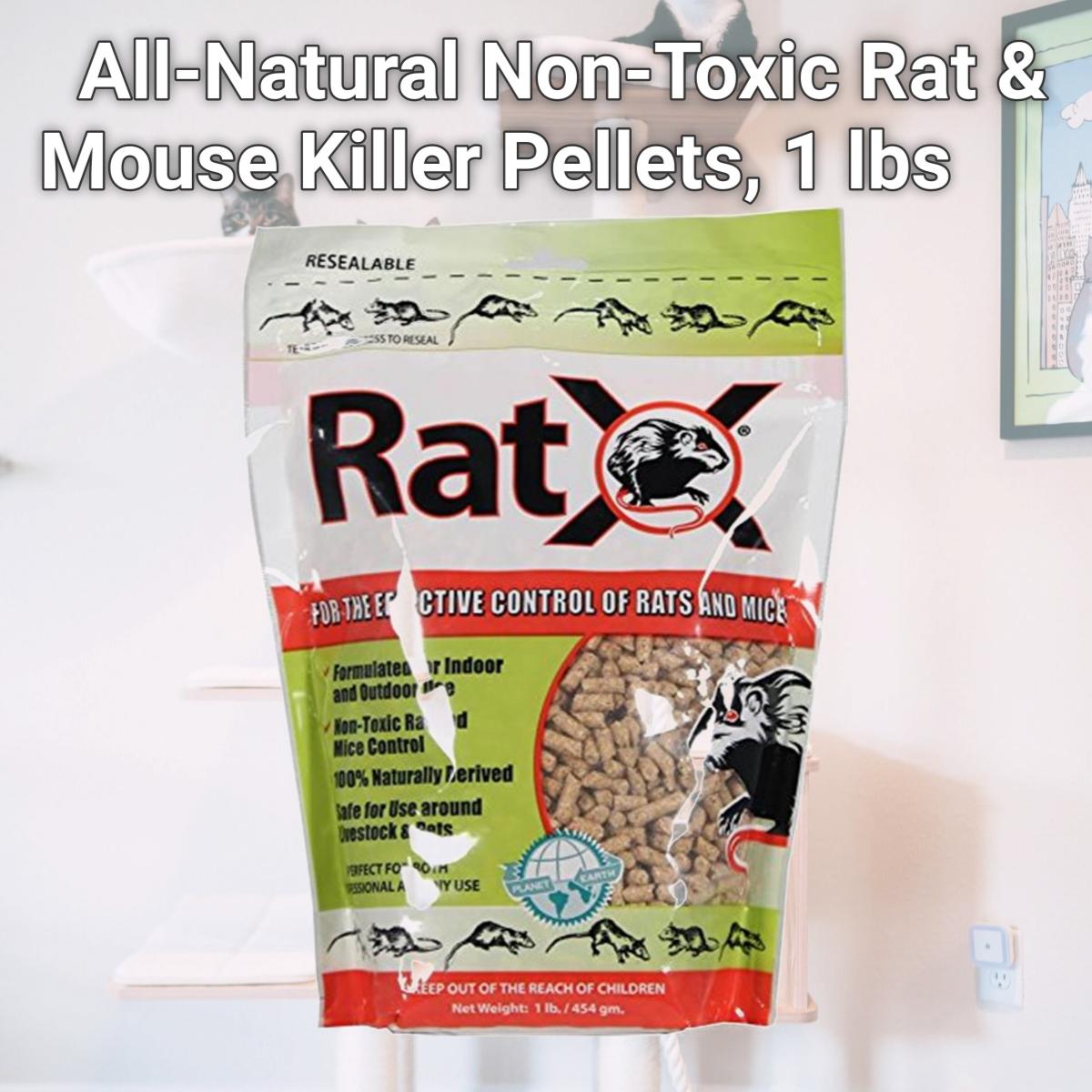 Picture of Ecoclear Product Ratx AX00000 All-Natural Non-Toxic Rat & Mouse Killer Pellets, 1 lbs