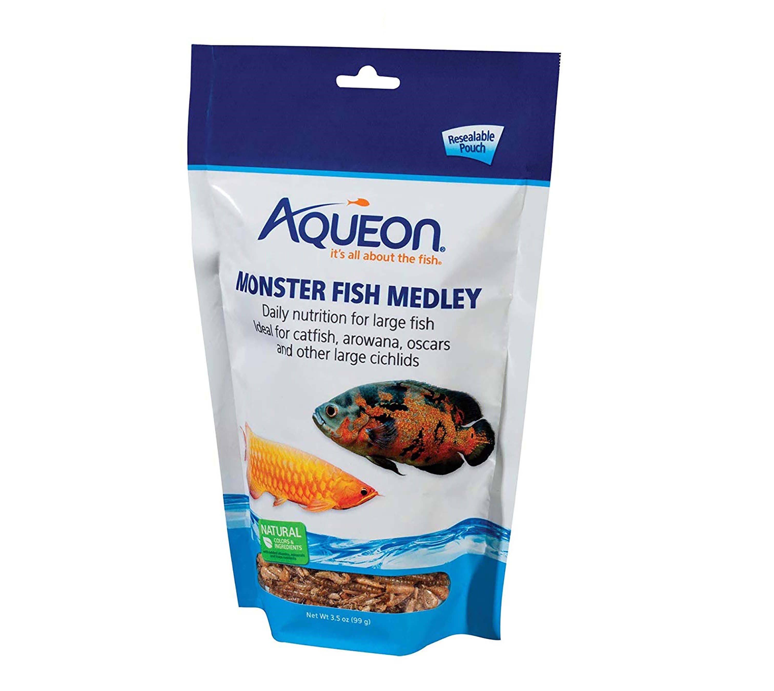 Picture of Aqueon AG06199 Monster Medley Fish Food, 3.5 oz