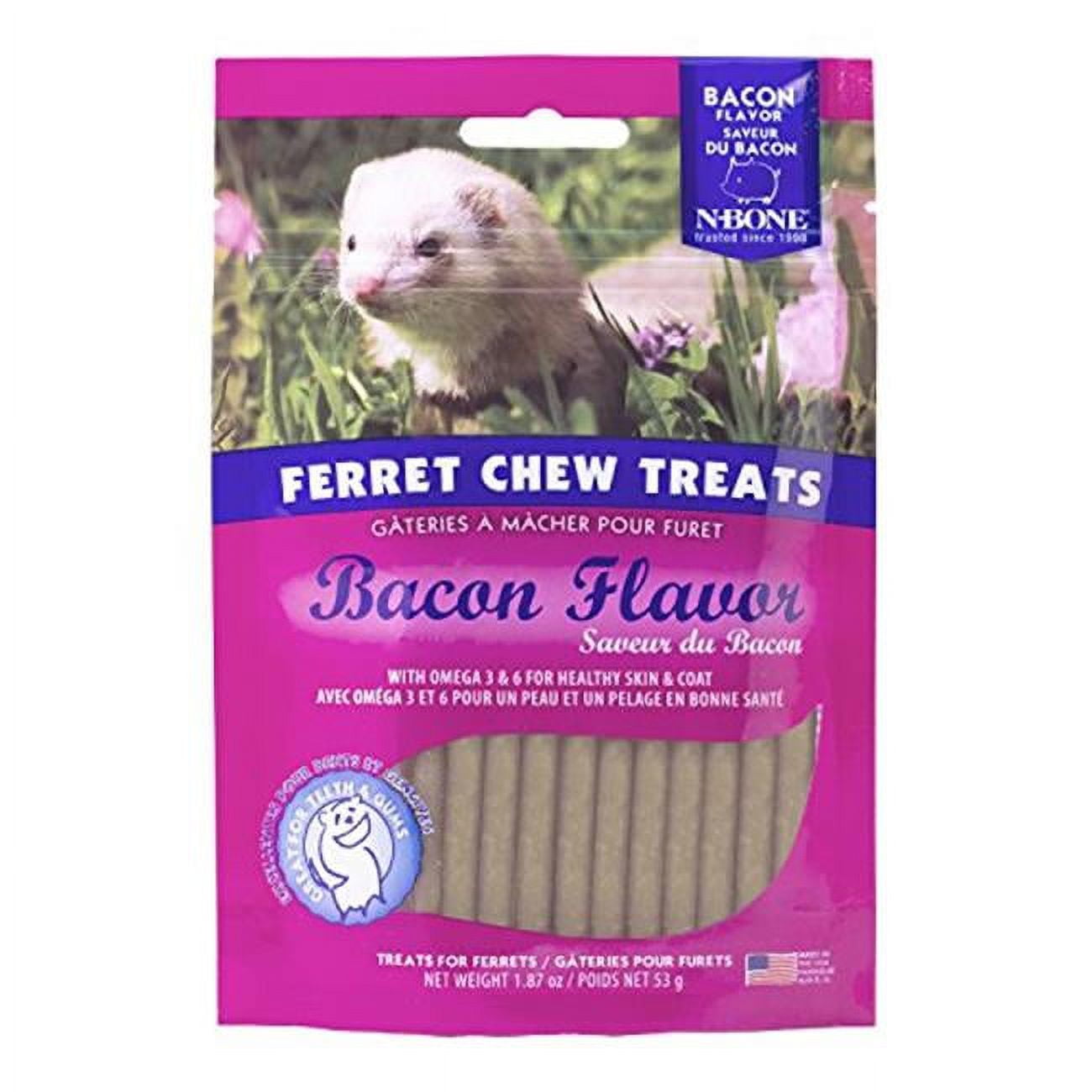 Picture of Natural Polymer NB11123 N-Bone 1.87 oz. Ferret Bacon Flavor Chew Treats