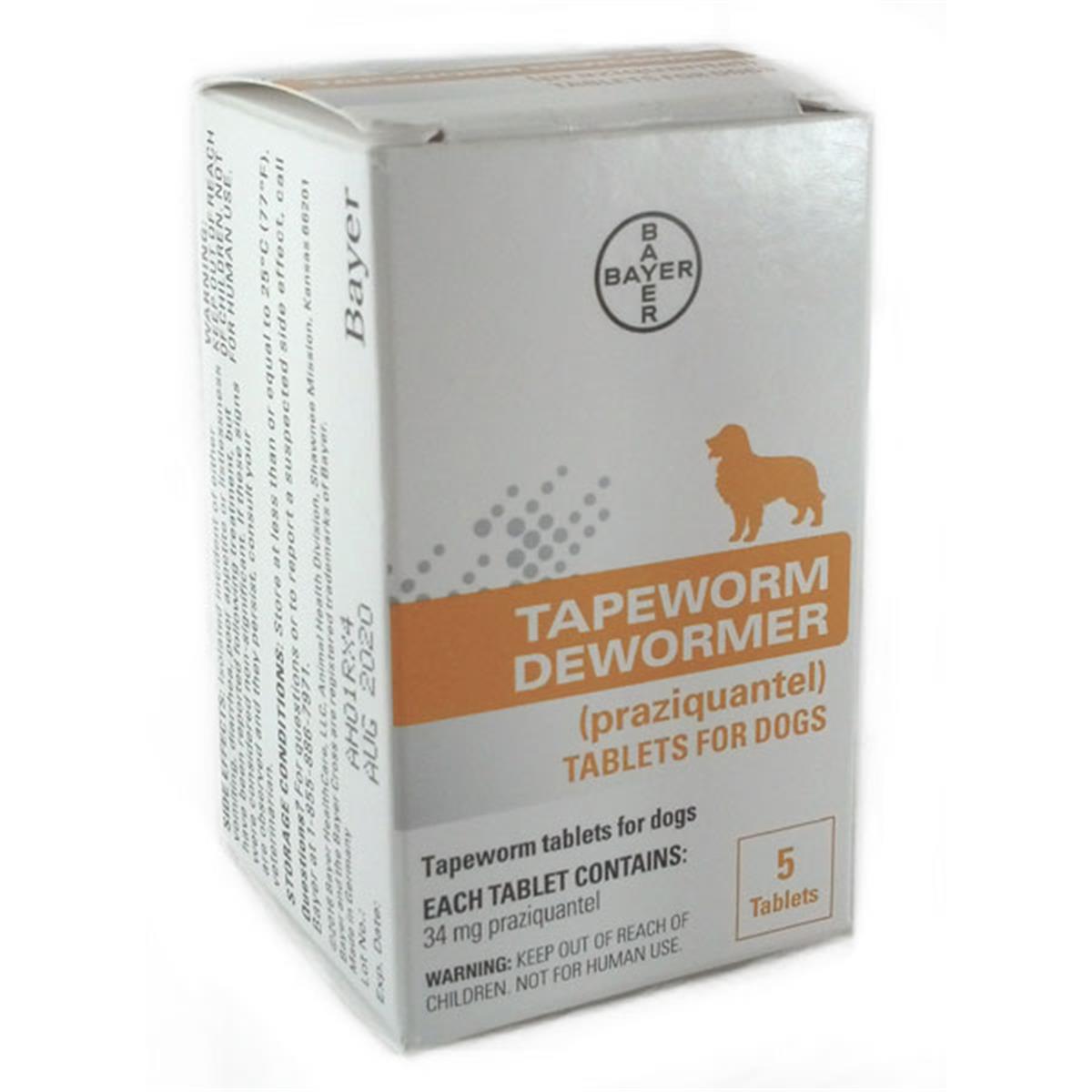 Picture of Bayer HealthCare BY11344 Bayer Tapeworm Dewormer Tablets for Dogs - 5 Tablets