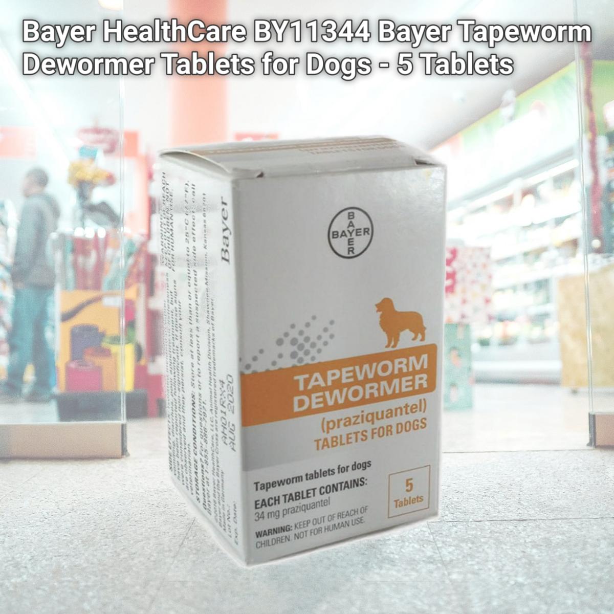 Picture of Bayer HealthCare BY11344 Bayer Tapeworm Dewormer Tablets for Dogs - 5 Tablets