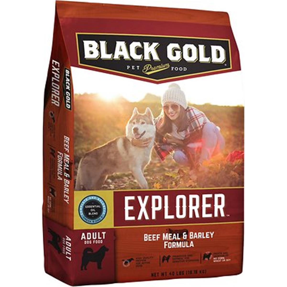 Picture of Black Gold BG26196 Explorer Beef Meal & Barley Formula Dry Dog Food - 40 lbs