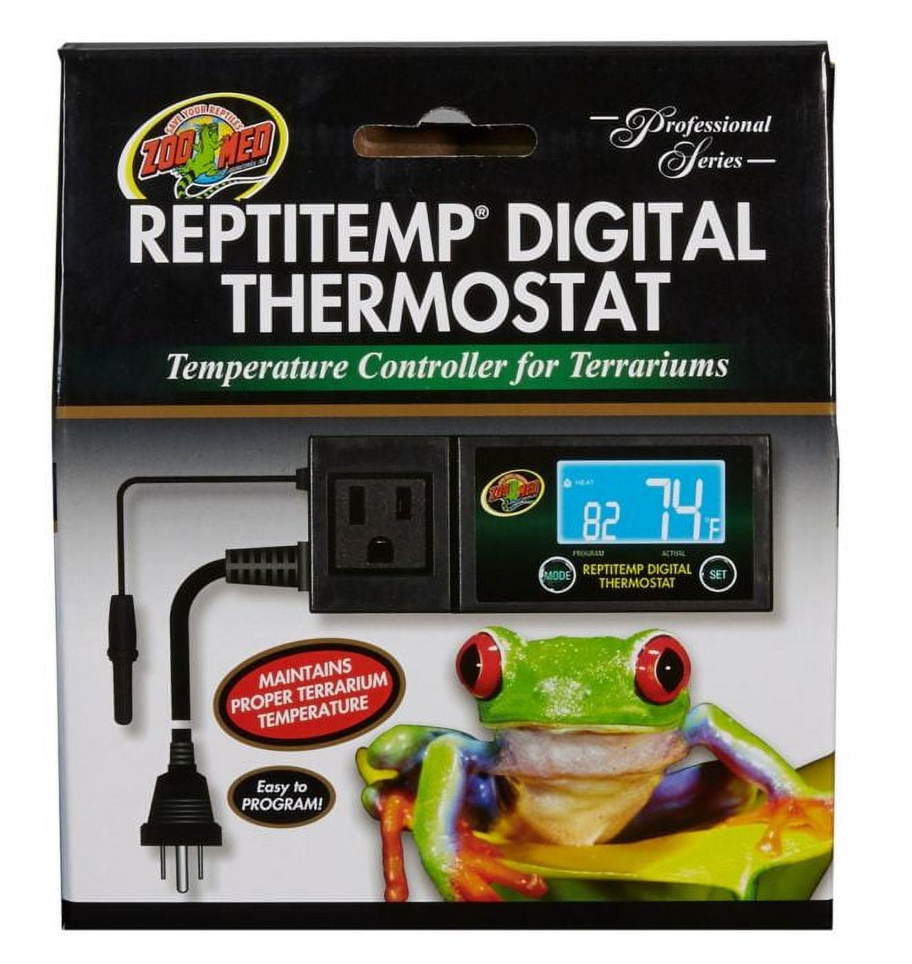 Picture of Zoo Med & Aquatrol ZM37600 Reptitemp Digital Thermostat Temperature Controller for Terrariums