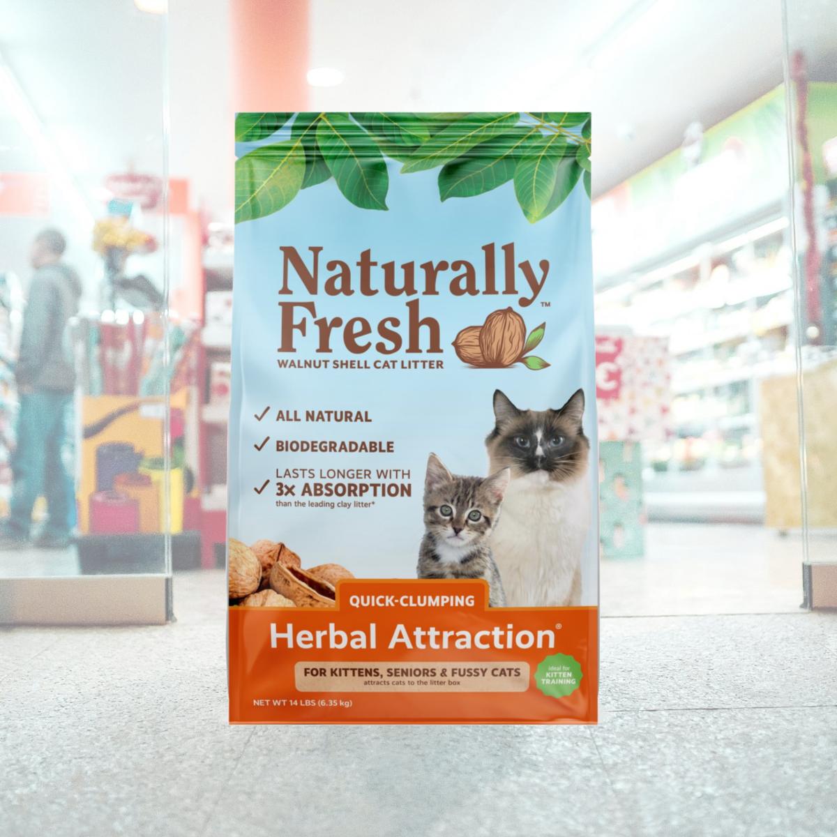 Picture of Eco-Shell&#44; Purr & Simple ES22006 14 lbs Naturally Fresh Herbal Attraction Clumping Cat Litter