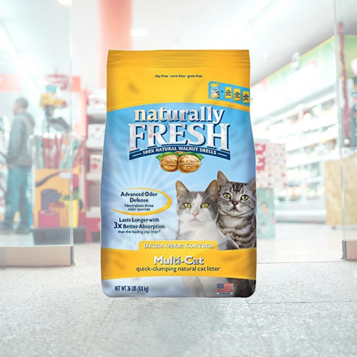 Picture of Eco-Shell&#44; Purr & Simple ES23004 26 lbs Naturally Fresh Walnut-Based Ultra Odor Control Quick Clumping Multi Cat Litter