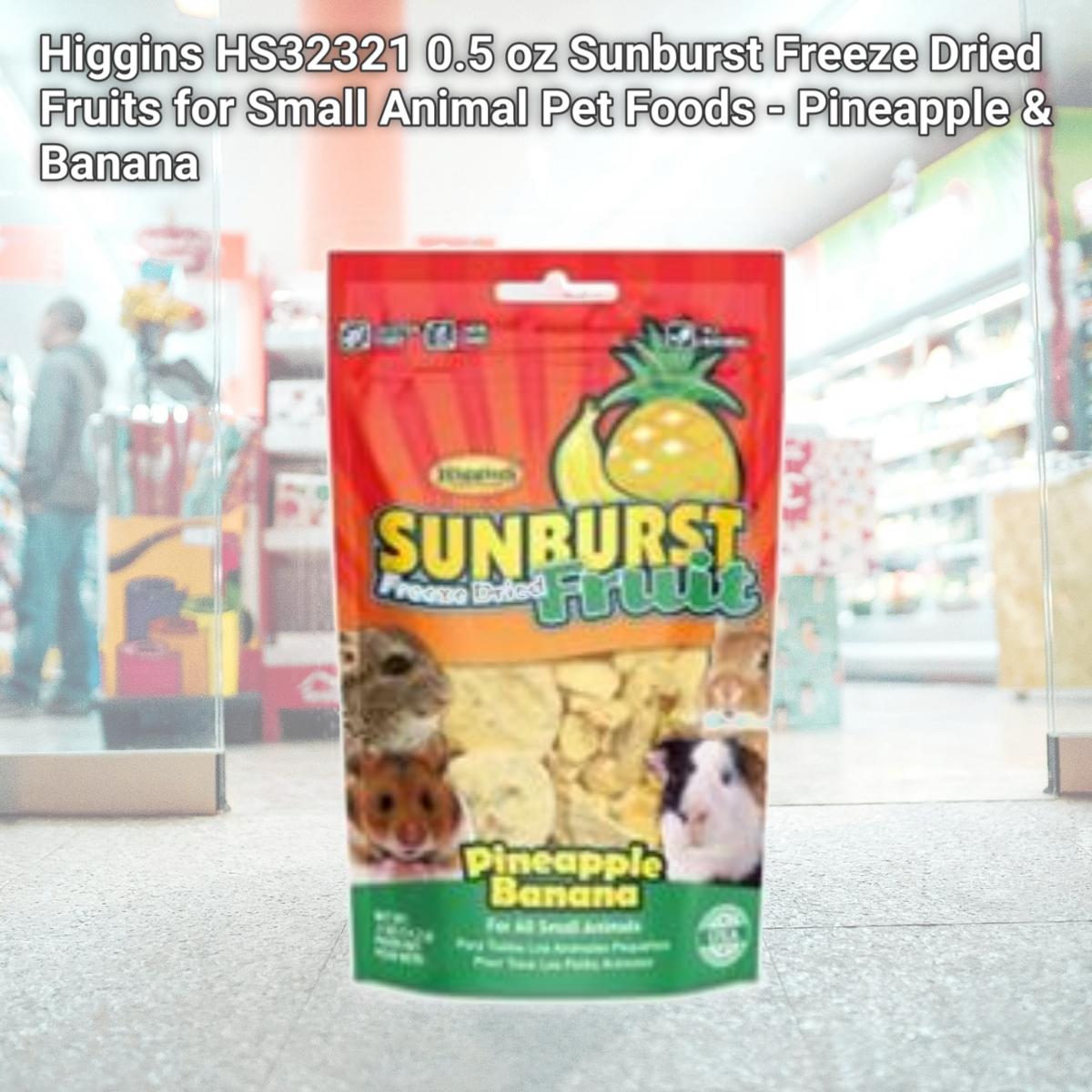 Picture of Higgins HS32321 0.5 oz Sunburst Freeze Dried Fruits for Small Animal Pet Foods - Pineapple & Banana