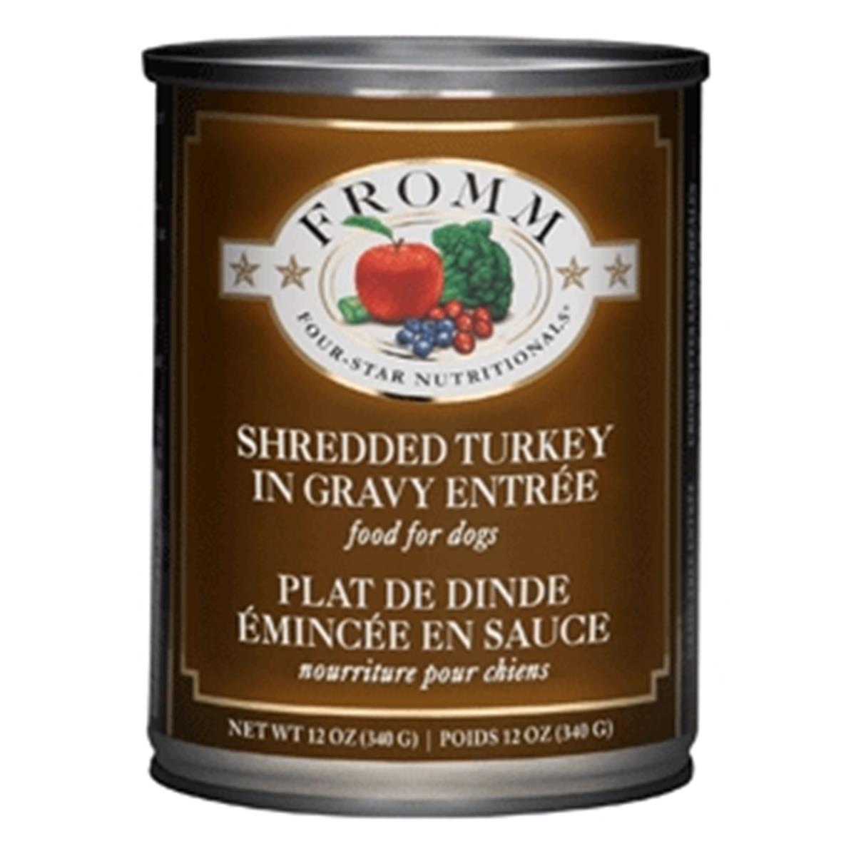 Picture of Fromm Pet Food FR11883 12 oz 4 Star Shredded Turkey Canned Dog Food - Case of 12