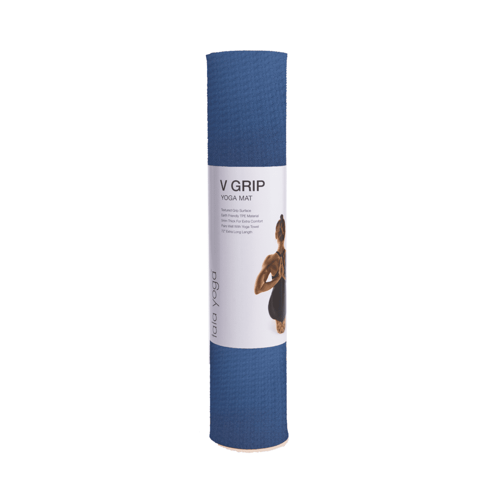 Picture of AGM Group 62101 5 mm Tala Optimo V Grip Yoga Mat&#44; Blue - 24 x 72 in.