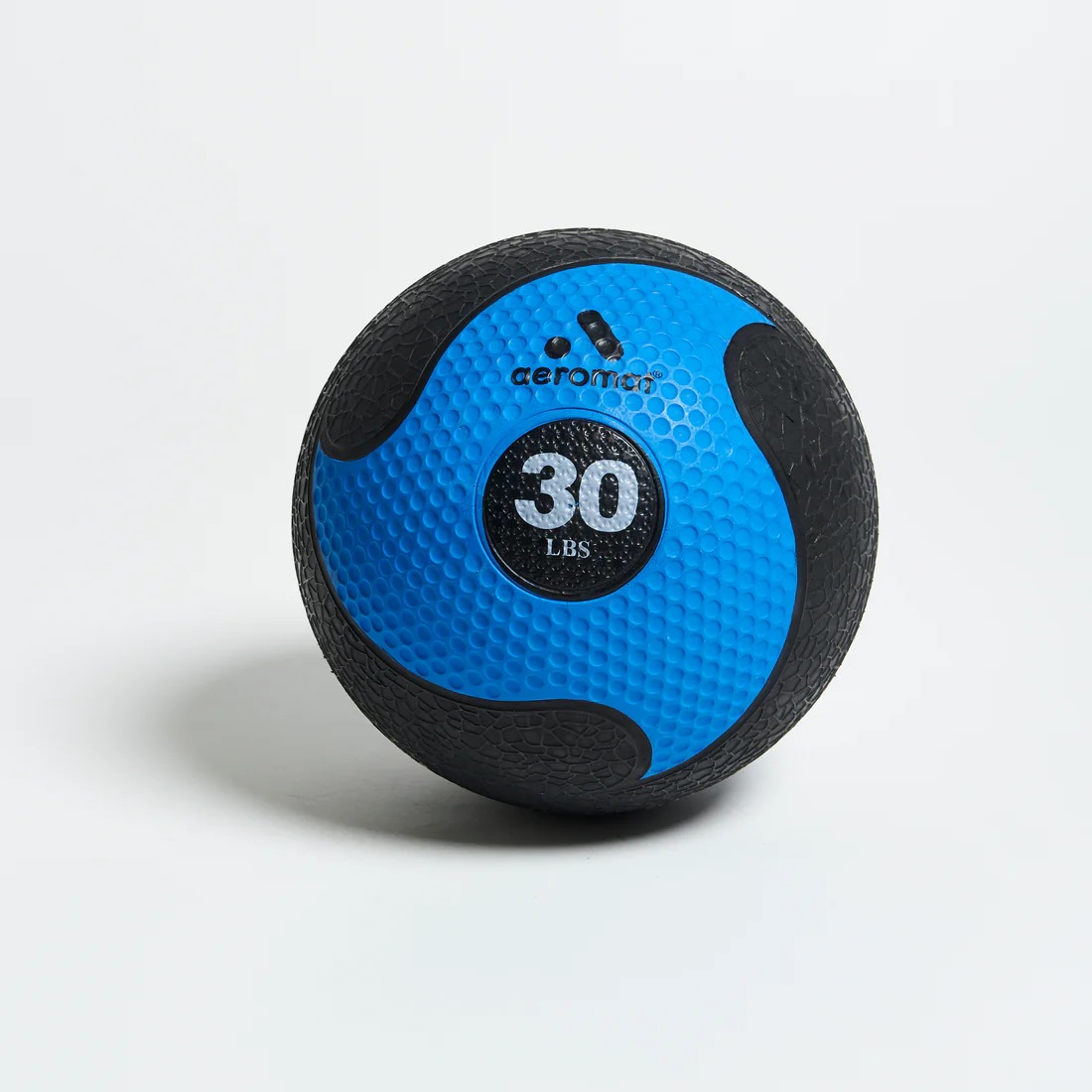 35974 10.8 in. 30 lbs Deluxe Medicine Ball - Black & Blue